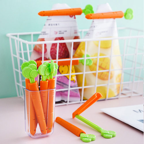 5pcs Carrot-shaped food bag clips, airtight sealing clips