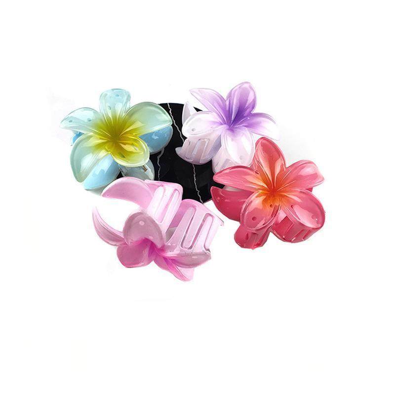 Hair Flower Clip Clips Hawaiian Plumeria Beach Flowers Claw