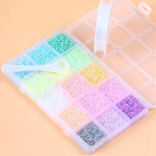 3mm 15 colors glory in the dark fluorescent seed beads set f