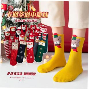 christmas decoration Christmas socks cute mid-tube socks
