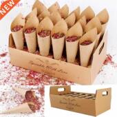 Wedding Kraft Staraise Cone Paper Confetti Box Tray Stand