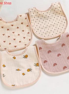 Cotton Gause Baby Bibs Solid Color Infant Bib Newborn Burp C