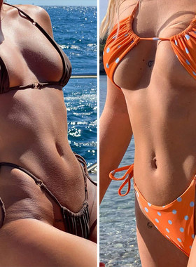 Sexy Bikini Solid Swimsuit Tanga Biquini Micro Bikini Set Ho