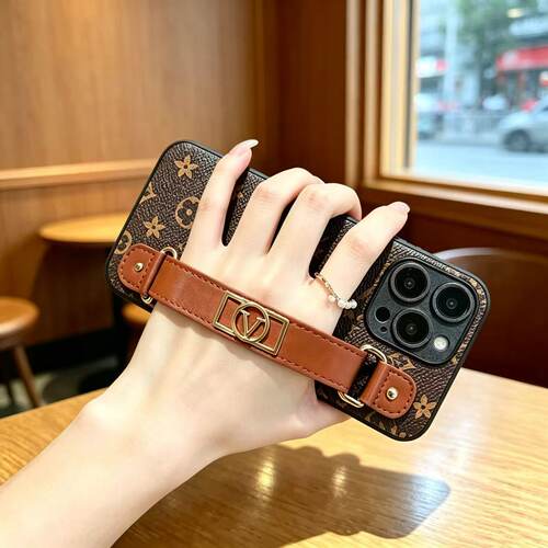 vivo皮质手腕带支架手机壳