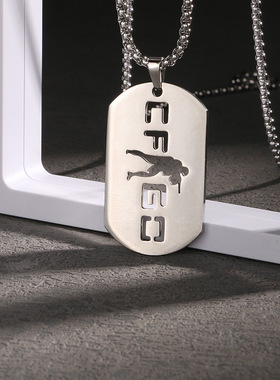 游戏周边CS反恐精英标志项链圆形吊牌嘻哈街舞配饰毛衣链吊坠个性