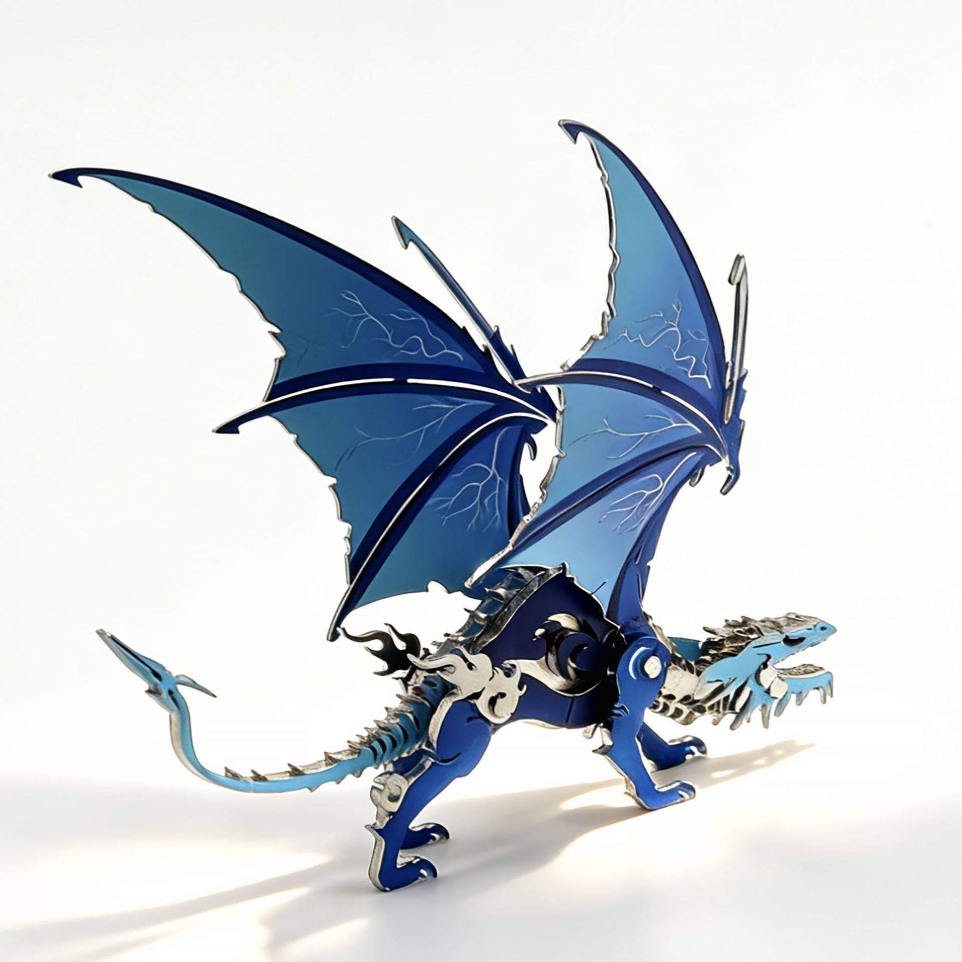 巨龙金属拼装模型DIY立体拼图成人解压机械风桌面摆件送男友礼物