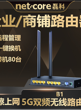 磊科9口无线路由器B39全千兆端口5G双频wifi企业级B11商铺B6别墅8孔双多WAN接口铁壳B18监控家用办公高速穿墙