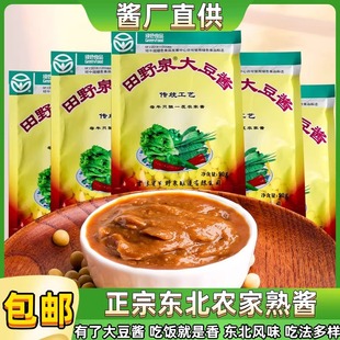 田野泉大豆酱正宗东北大酱100g 5袋农家特产豆瓣酱405g炸酱蘸酱