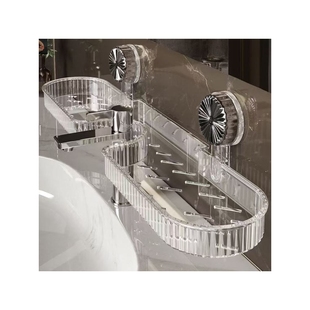 万汇百货吸盘洗漱台置物架免打孔水龙头置物架厕所洗手池镜前a21