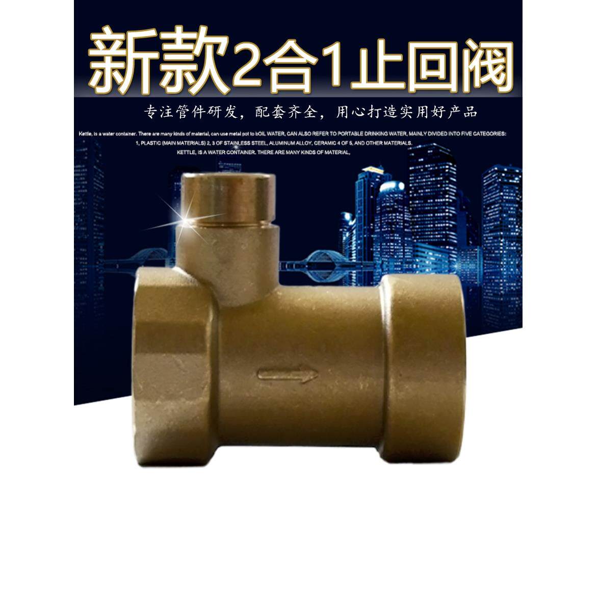 补气止回阀二合一无塔供水器增压力罐水泵6分1寸内外丝单逆水阀门