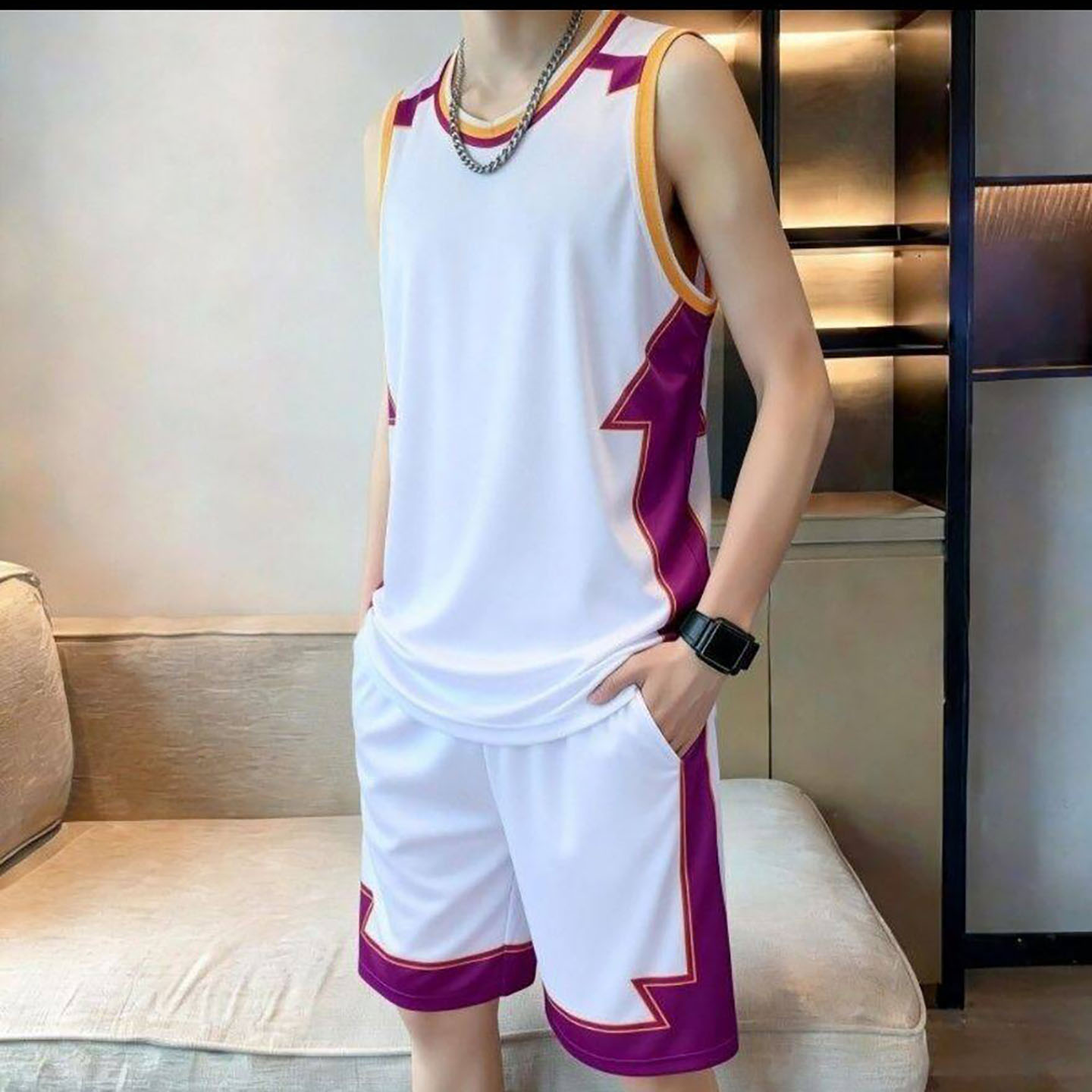 点击率男装2026新款速干透气套装夏季男士无袖篮球服韩版运动套a2
