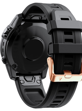 适用佳明fenix 5S表带飞耐时6S pro快拆plus运动7S替换专用硅胶腕带20mm配件男女通用防水透气金色扣商务官方