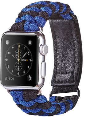 applewatch苹果手表伞绳手工编织表带尼龙iwatch SE/8/7/6/5/ultra替换带40mms4手表运动45/49mm运动编织表带