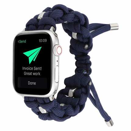 苹果手表iwatch9/SE2运动户外伞绳表带 iwatch10/11代表带42/45/46 49mm苹果手表腕带编织时尚潮流女9代ultra