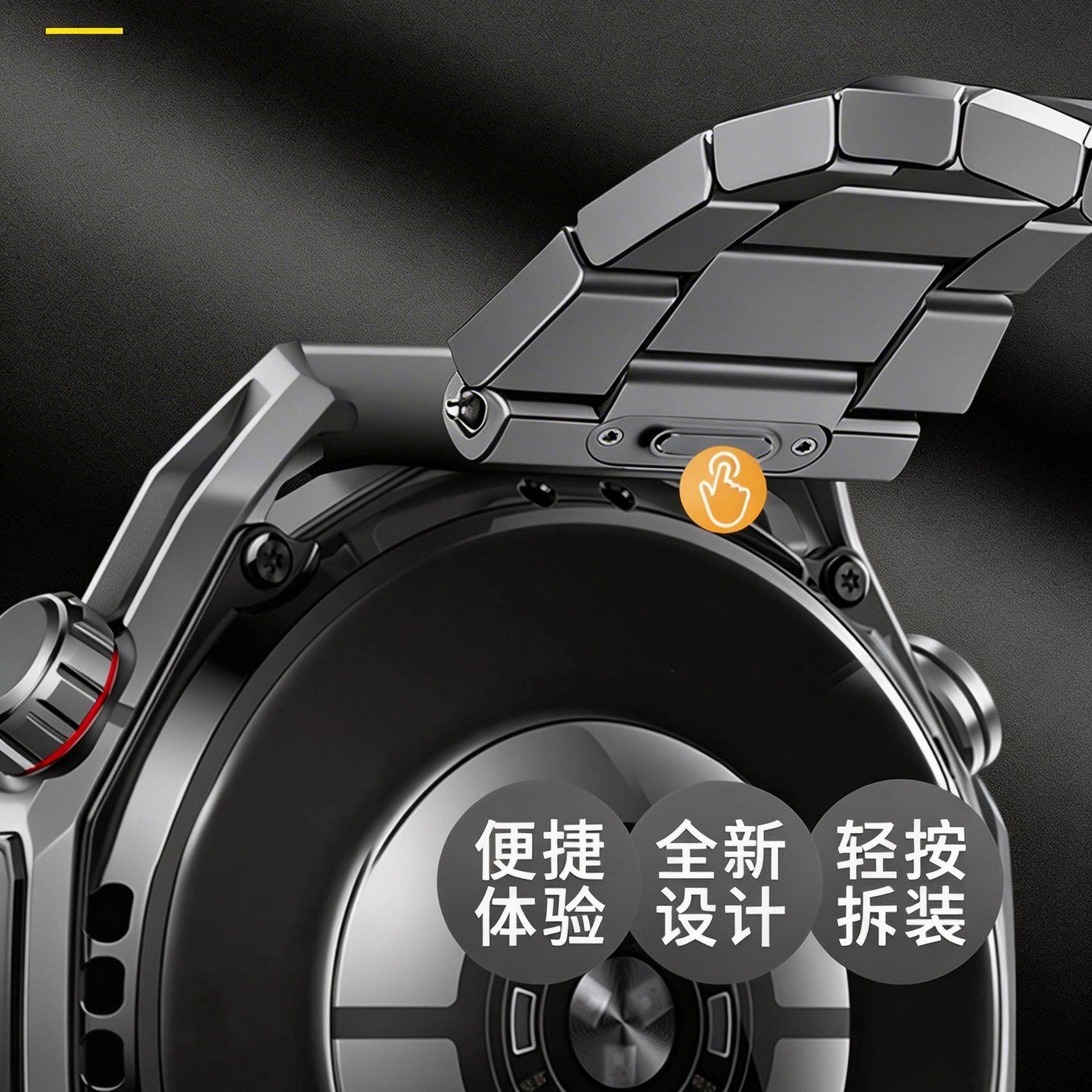 适用华为Ultimate2表带非凡探索非凡大师钛金属gt6华为手表watch5钛合金gt5钛灰新款苍穹黑buds男款运动腕带