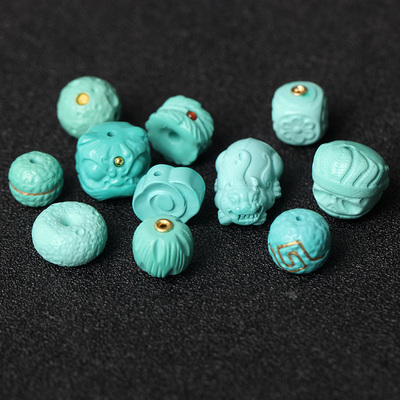 高瓷绿松石diy手串配饰配珠