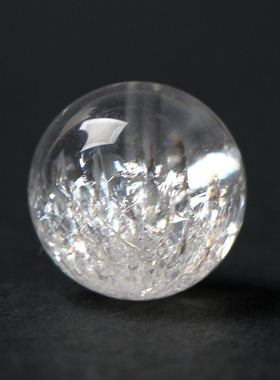 白烟花超七白水晶聚宝盆DIY多宝单颗手串圆珠水晶珠子编织项链