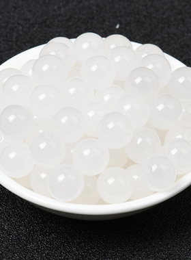 夏冉7A新疆和田昆仑白玉髓散珠子半成品DIY水晶饰品配件材料整包