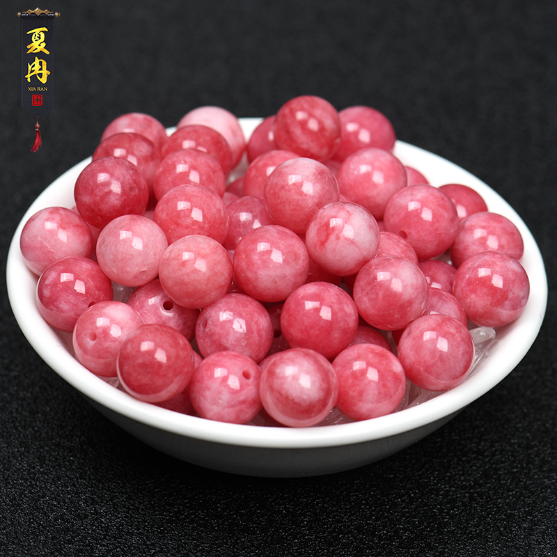 diy散珠子岩质饰品配件红纹石