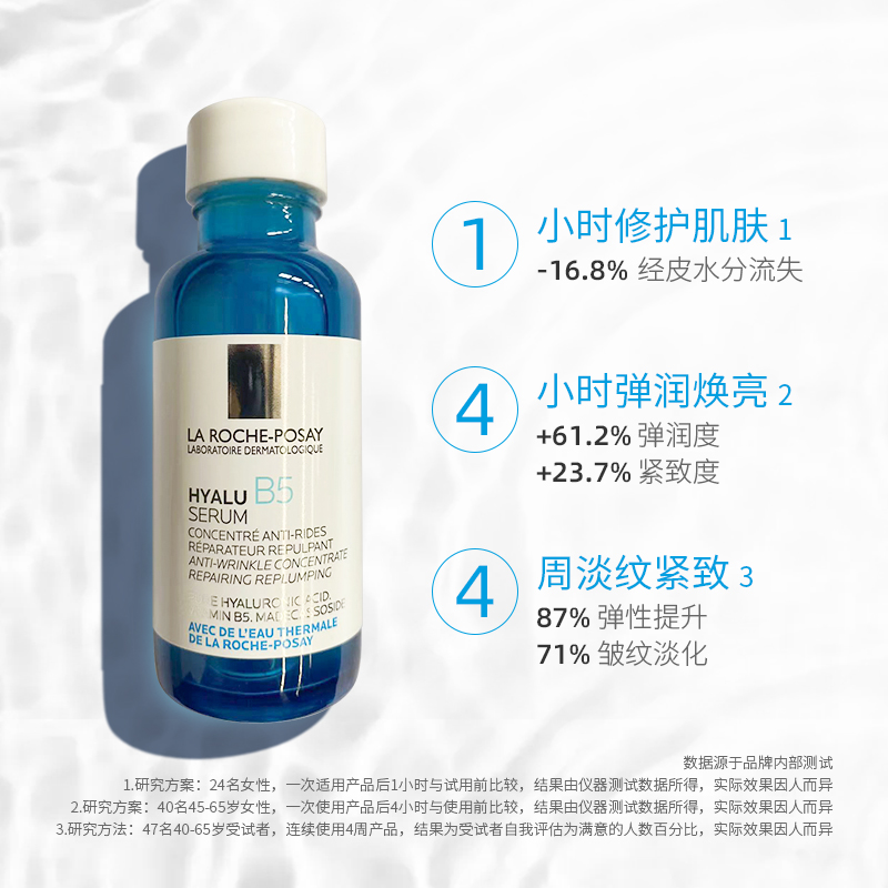 理肤泉玻尿酸B5高保湿精华30ml小蓝维生素b5修复霜保湿霜紧致淡纹