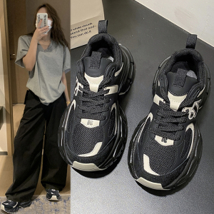 欧洲站厚底老爹鞋女2023秋季新款时尚松糕运动鞋百搭休闲鞋ins潮