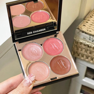 早八淡颜！rc四色多用膏腮红眼影一体盘redchamber夜莺之漫