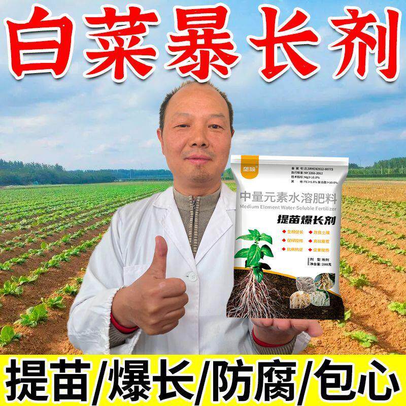 白菜提苗暴长剂壮苗快速增长防黄叶根腐根肿死棵防腐促包心增产肥