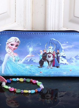 艾萨公主周边卡通可爱韩版学生钱夹儿童喜爱手提功能小包钱包