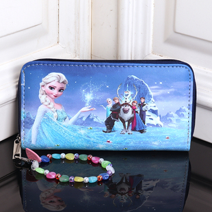 艾萨公主周边卡通可爱韩版学生钱夹儿童喜爱手提功能小包钱包