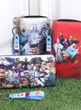 哪吒闹海哪吒敖丙申公豹龙王长款手机包手提男女童男女士儿童钱包