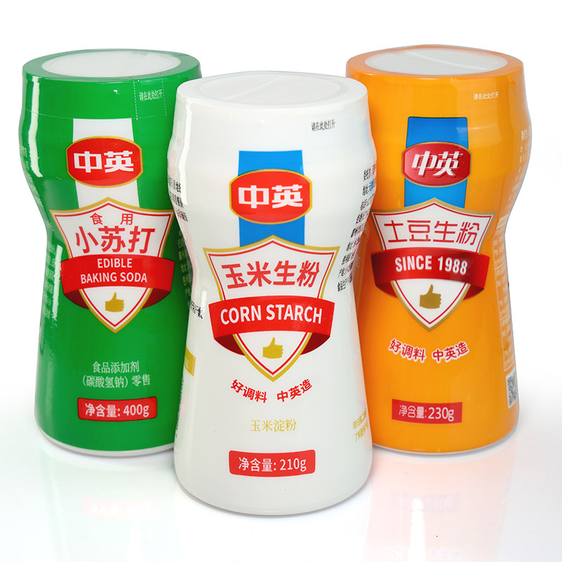 中英玉米淀粉生粉食用淀粉勾芡家用商用烘焙原料嫩肉烹饪勾芡210g