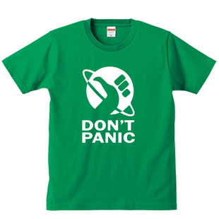 衣服夏马文男女士宽松纯棉半袖 T恤衫 银河系漫游指南短袖 周边电影