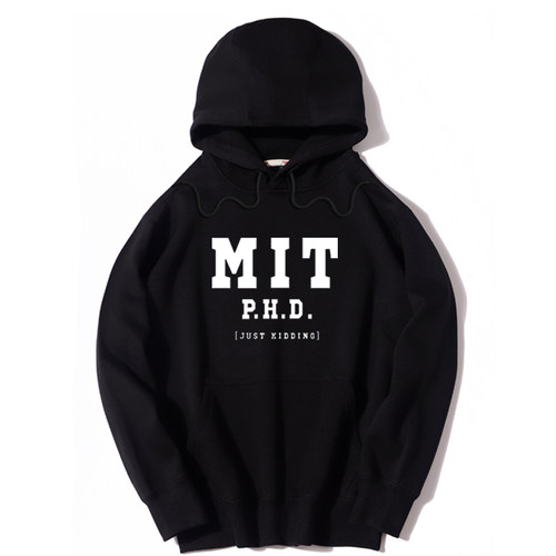 麻省理工学生班服薄款连帽卫衣