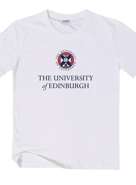 Edinburgh 爱丁堡大学T恤夏季短袖纯棉圆领男女青少年学生班服T恤