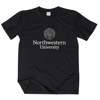 美国西北大学T恤Northwestern University男女短袖字母校服打底衫