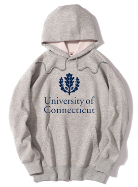 UCONN康涅狄格大学 套头连帽卫衣加绒和薄款外套春秋冬装纪念品