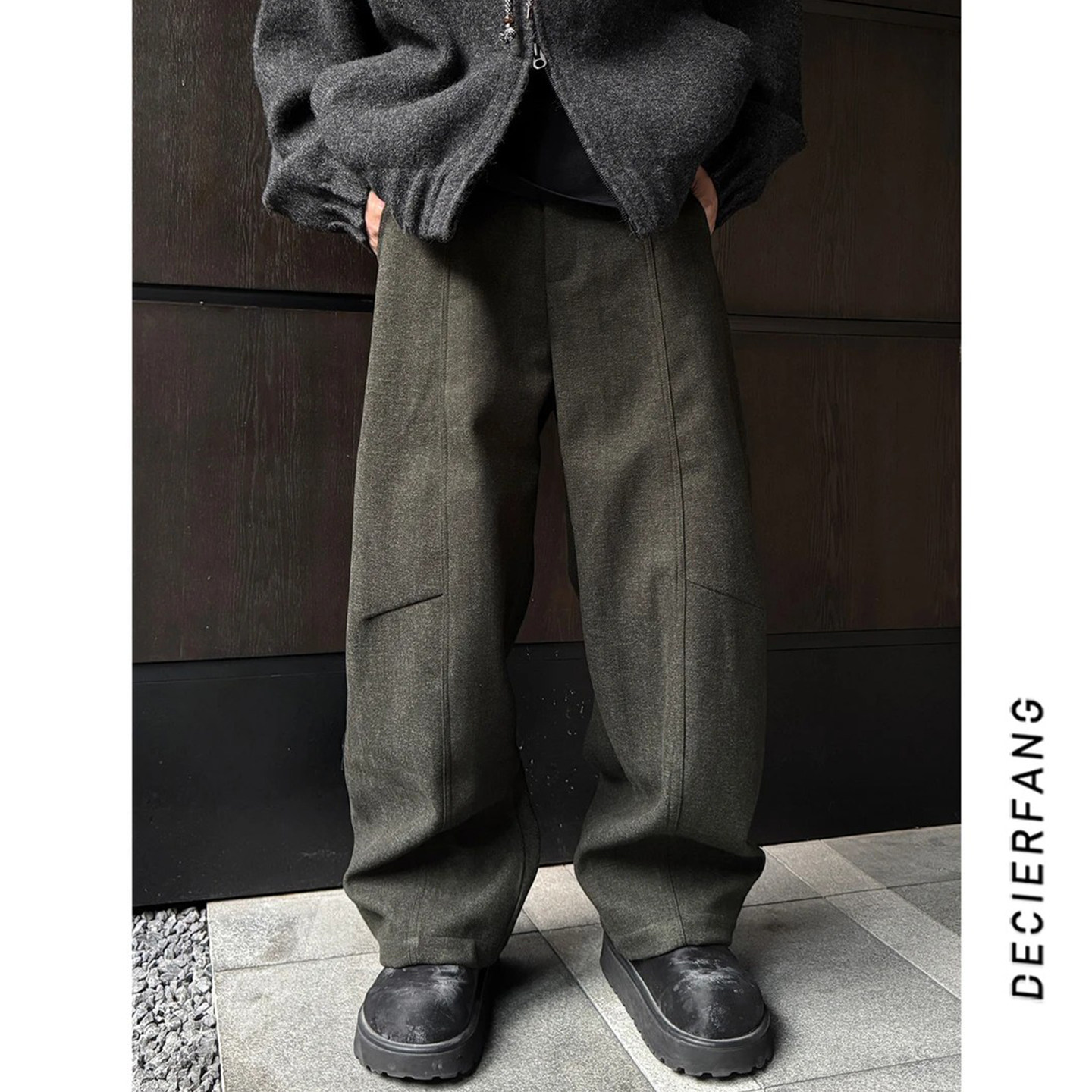 2025冬季新款轻奢高级感加绒休闲裤男设计师款重磅宽松百搭阔腿裤,男装,休闲裤,淘宝优惠券,粉丝福利购,淘宝优惠卷