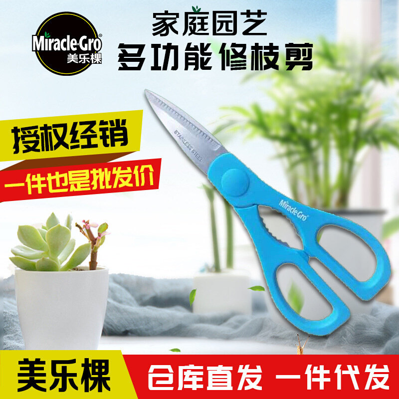 美乐棵园艺不锈钢多功能修花钛合金剪刀修树修果园修枝剪