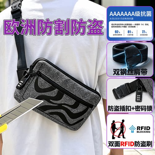 防割欧洲防盗包RFID防小偷腰包