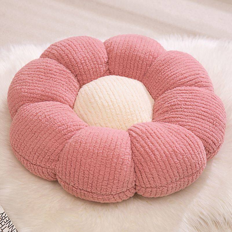 新款透气五瓣花朵坐垫马卡龙清新家居沙发装饰靠垫餐桌椅子垫子