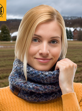 Buff针织瓜皮帽秋冬男女保暖大头围防风护耳毛线防寒围脖户外运动