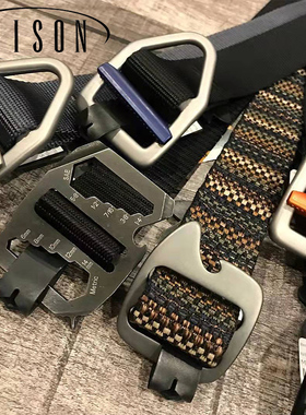 美国BISON腰带百帝思赞户外进口尼龙金属锁扣耐磨腰包多功能皮带