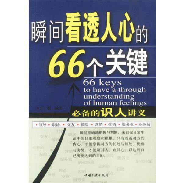 【正版书】 瞬间看透人心的66个关健 王刚编著 中国三峡出版社