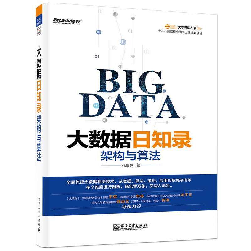 【正版书】 大数据日知录-架构与算法 张俊林 著 电子工业出版社