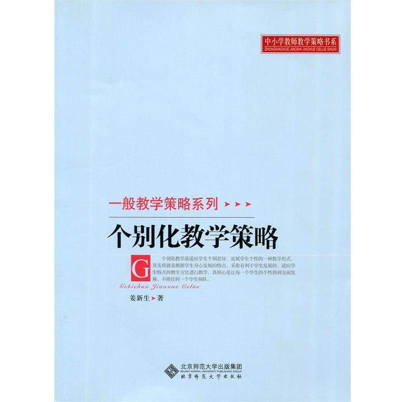 【正版书】 个别化教学策略 姜新生 著 北京师范大学出版社