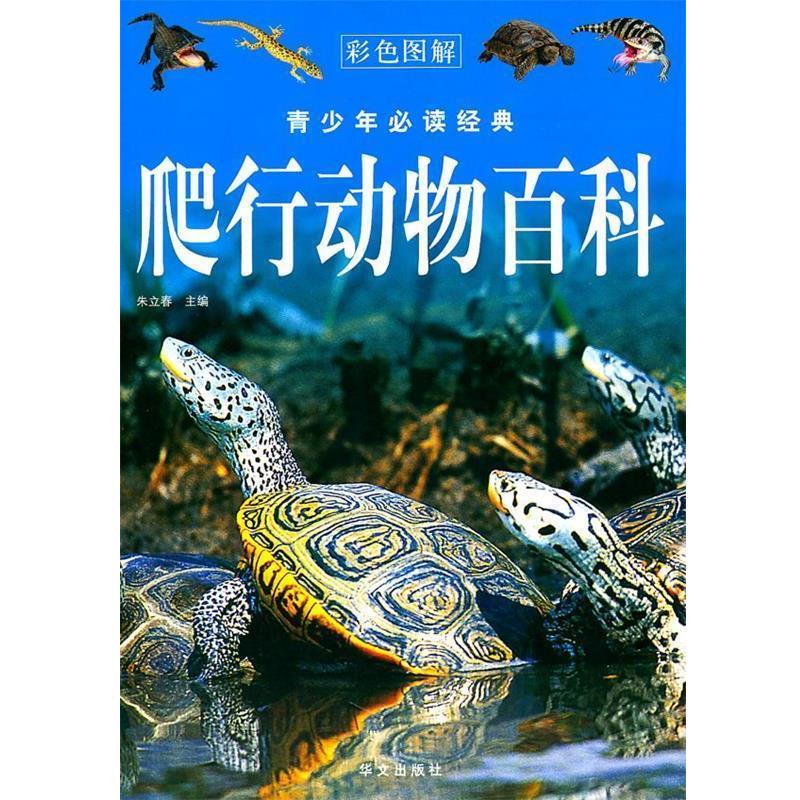 【正版书】 彩色图解:青少年经典爬行动物百科 朱立春　主编 华文出版社