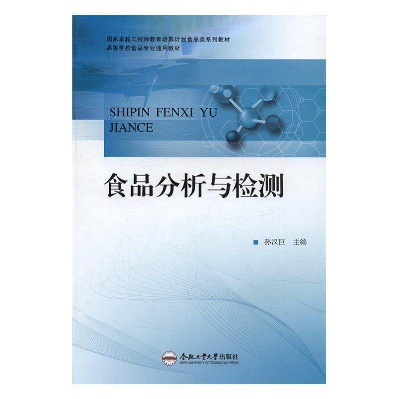 【正版书】 食品分析与检测 孙汉巨主编 合肥工业大学出版社