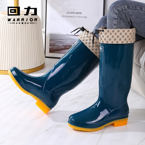 回力中高筒四季休闲防水雨鞋女