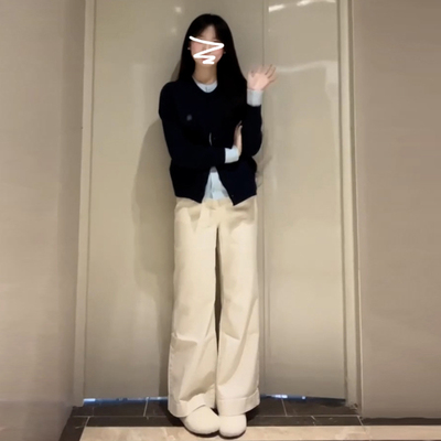 假两件内搭针织开衫上衣