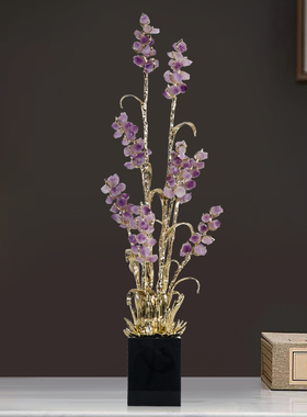 大麦丰收紫水晶麦穗装饰摆饰客厅家居玄关壁龛艺术品摆设新居礼物